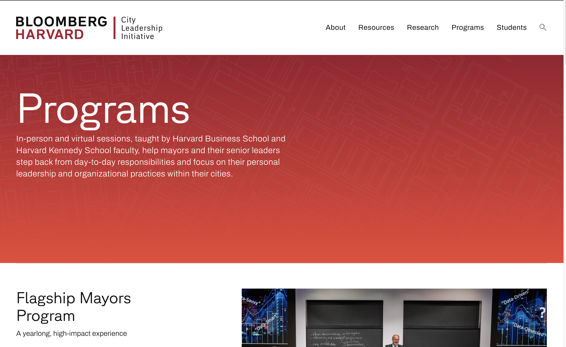 Programs - Bloomberg Harvard City Leadership Initiative