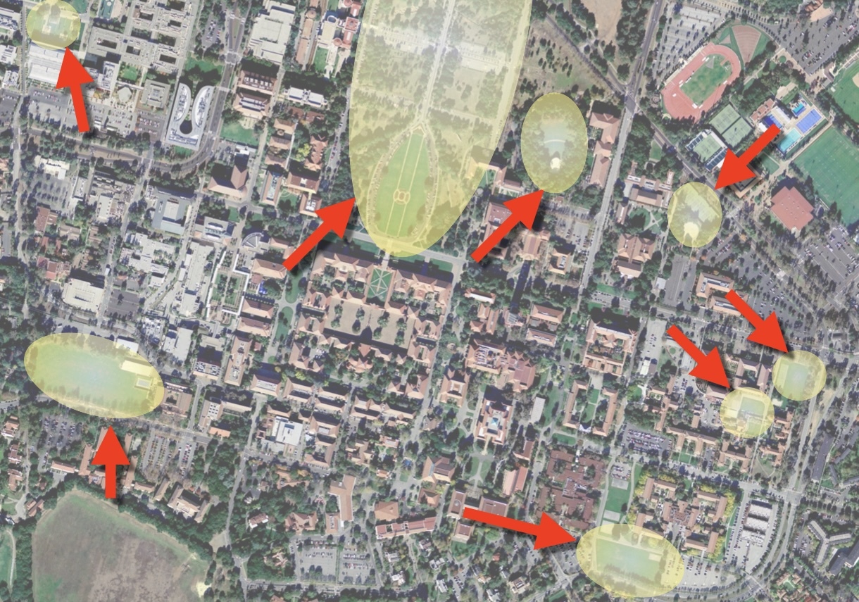 overhead view of city layout